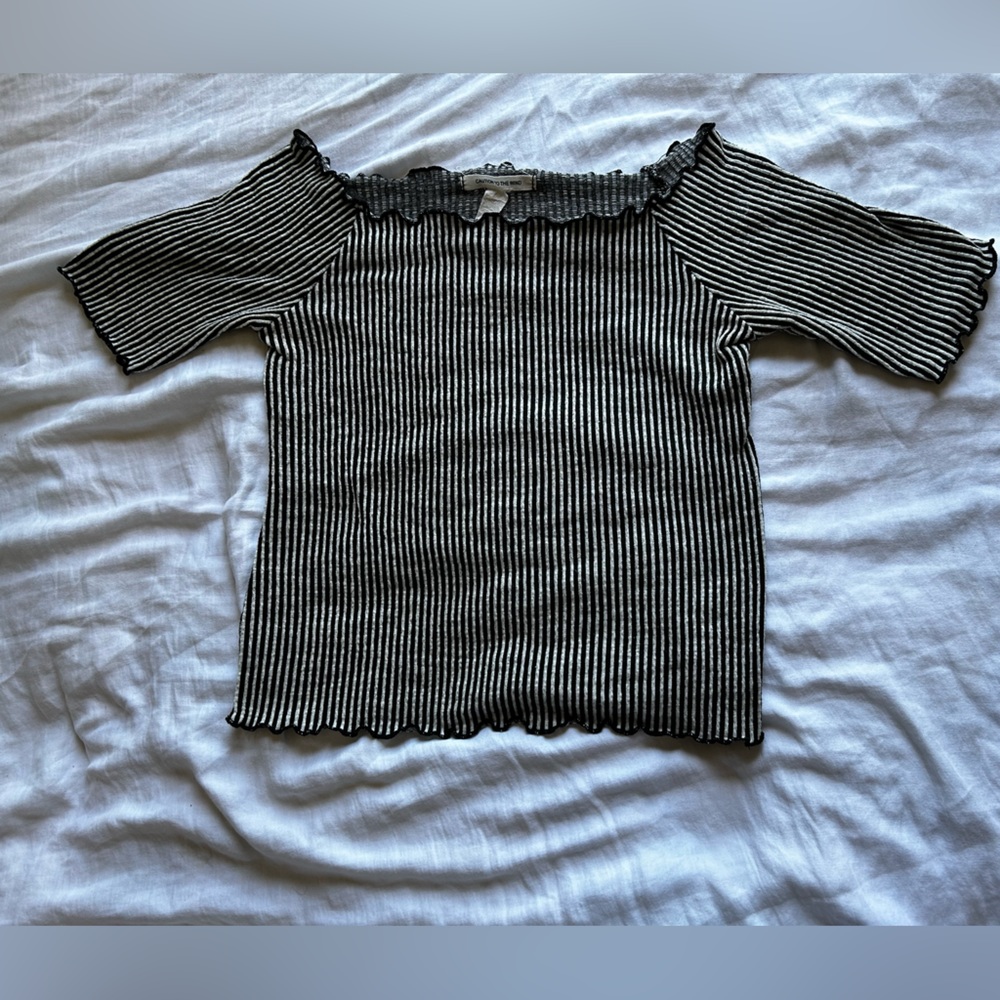 Caution to the Wind Black & White Top